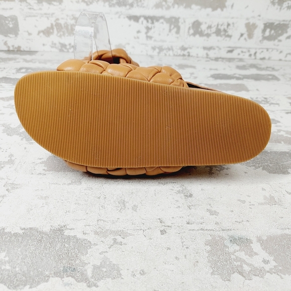 New Loeffler Randall Benton Woven Slingback Leather Sandal in Dark Sand V534 - Picture 8 of 11